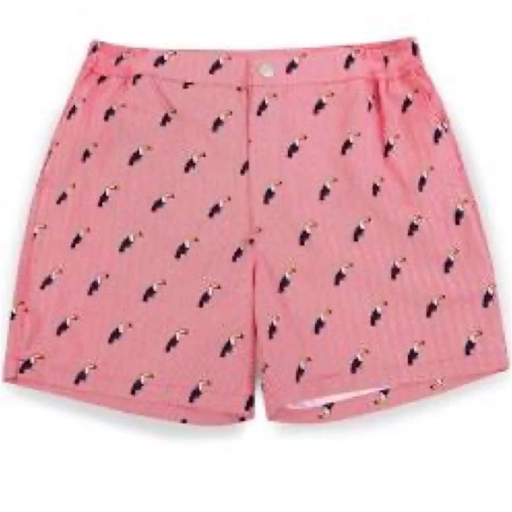 Mosmann Australia Mens‎ Large Red Toucan Print Lined Swim Shorts Surf Beach